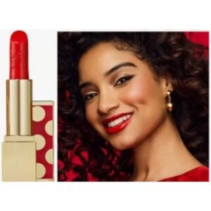 ESTEE LAUDER Red Ribbon Lipstick Full Size NEW Holiday 2025 Vibrant Red .12 OZ